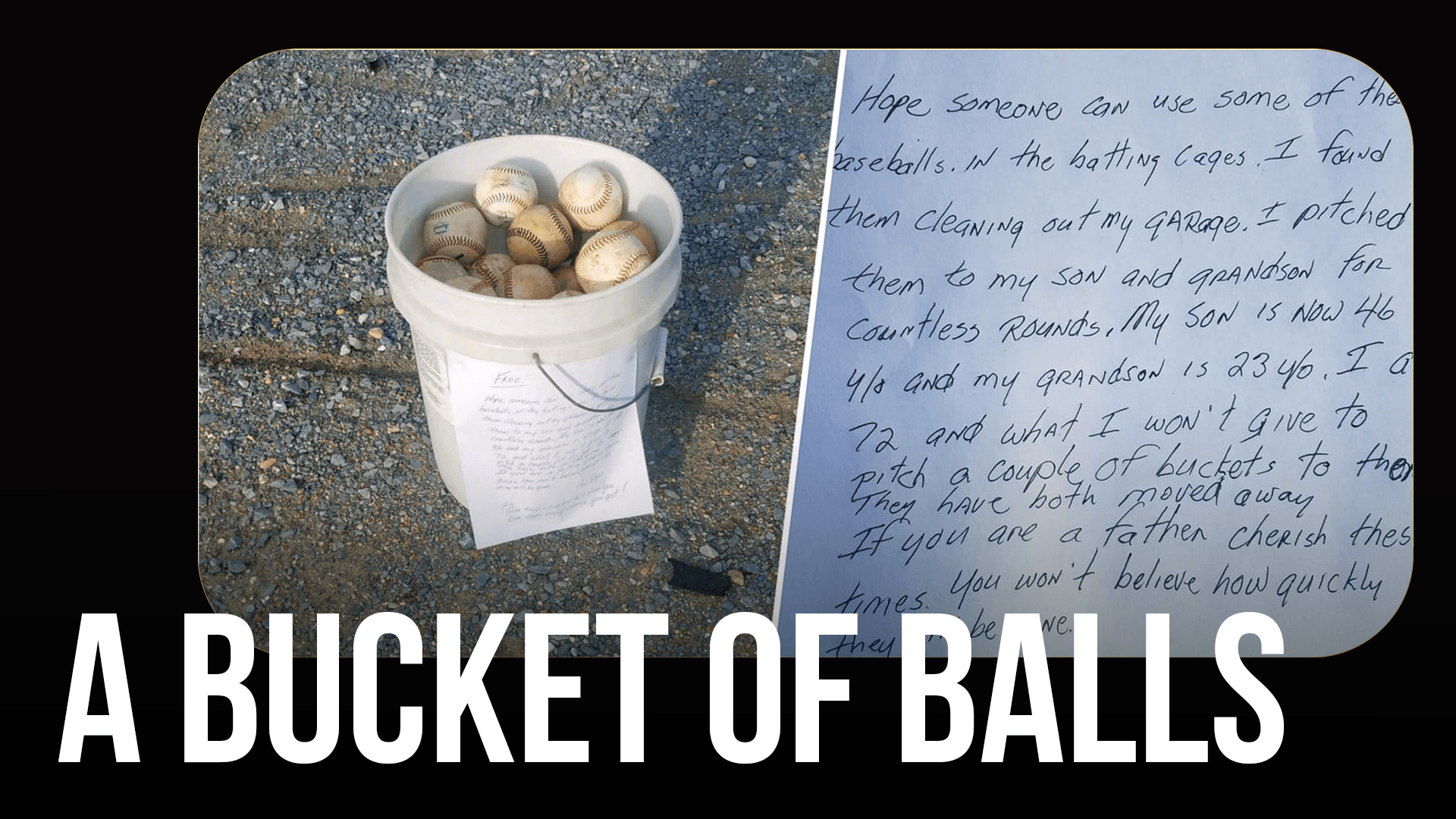 The Sports Dad: A Bucket of Balls. I’m Not Crying, You’re Crying.......