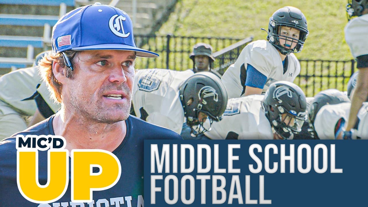 Middle School Football Mic'd Up ft. Greg Olsen, Jonathan Stewart, and Luke Kuechly